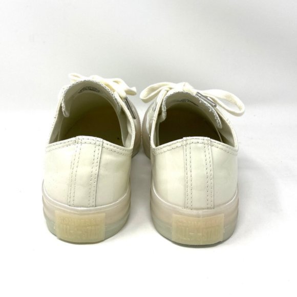 💖MEGA SALE💖Converse CTAS White Patent Leather Casual Shoes Women's 7.5 165605C - Picture 6 of 10
